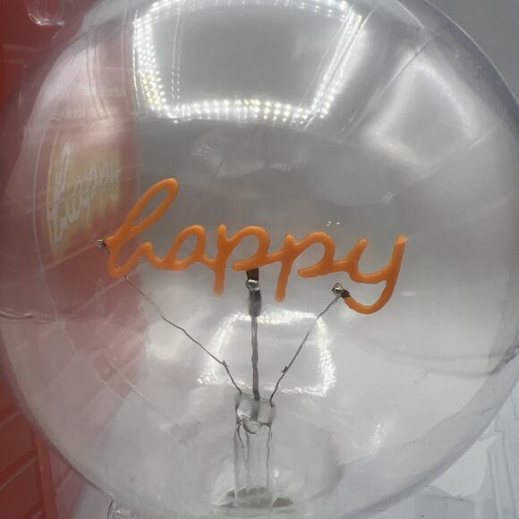 Wonderlit Jumbo LED Filament Bulb Happy Vintage Edison Orange 5 x 7" - Picture 1 of 7